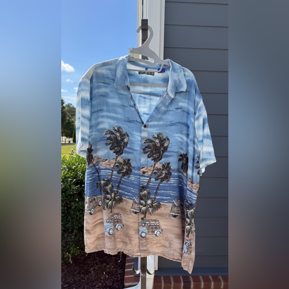 Campia Blue Rayon Shirt